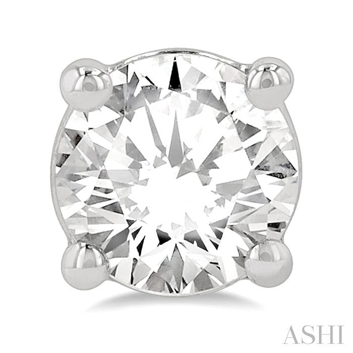 1 1/4 Ctw Round Cut Diamond Stud Earrings in 14K White Gold