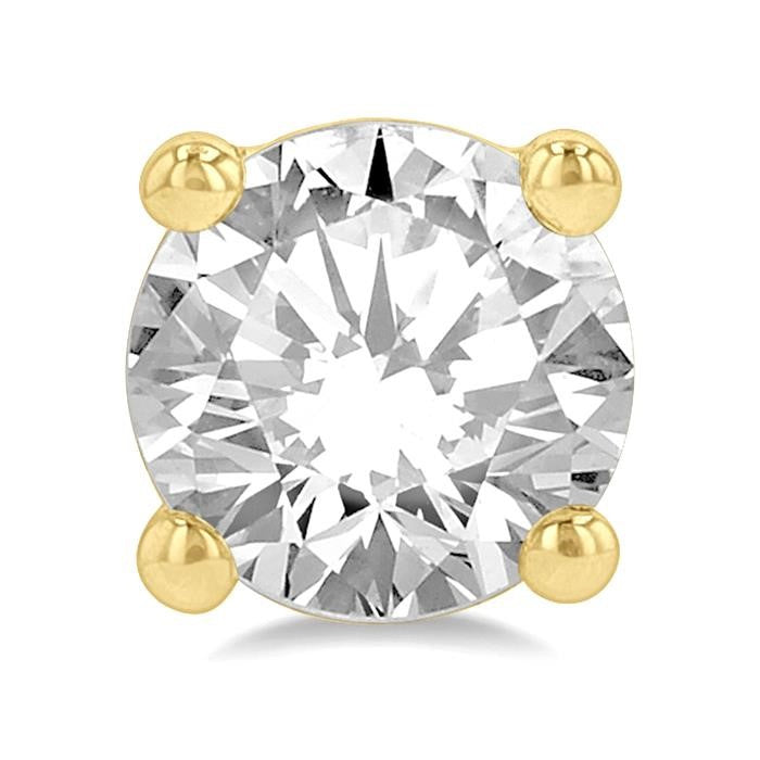 1 Ctw Round Cut Diamond Stud Earrings in 14K Yellow Gold
