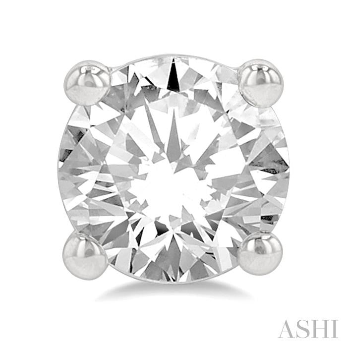 1 Ctw Round Cut Diamond Stud Earrings in 14K White Gold