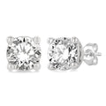 3/4 Ctw Round Cut Diamond Stud Earrings in 14K White Gold