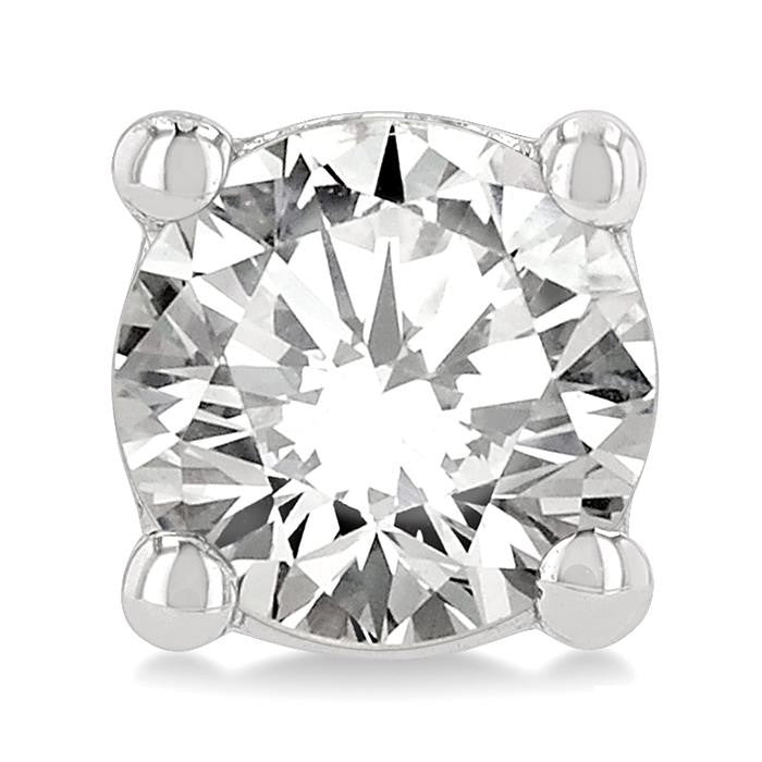 3/4 Ctw Round Cut Diamond Stud Earrings in 14K White Gold