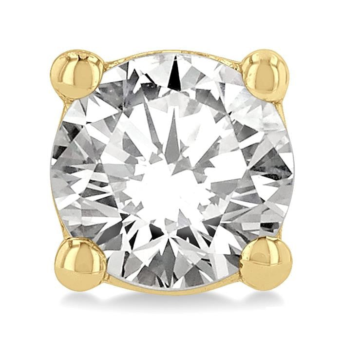 3/4 Ctw Round Cut Diamond Stud Earrings in 14K Yellow Gold
