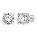 5/8 Ctw Round Cut Diamond Stud Earrings in 14K White Gold
