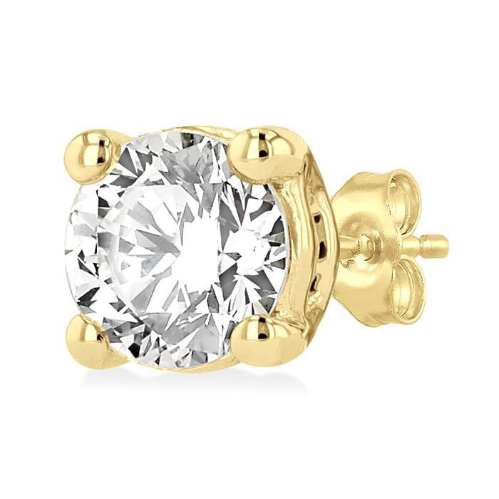 Round Shape Diamond Stud Earrings