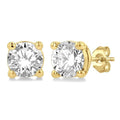 1/2 Ctw Round Cut Diamond Stud Earrings in 14K Yellow Gold