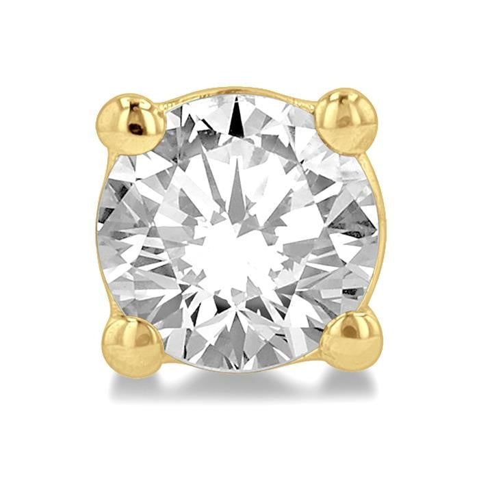 1/2 Ctw Round Cut Diamond Stud Earrings in 14K Yellow Gold