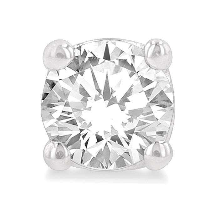 3/8 Ctw Round Cut Diamond Stud Earrings in 14K White Gold
