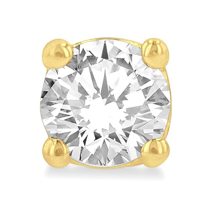 3/8 Ctw Round Cut Diamond Stud Earrings in 14K Yellow Gold