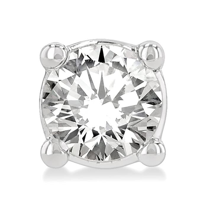 1/3 Ctw Round Cut Diamond Stud Earrings in 14K White Gold