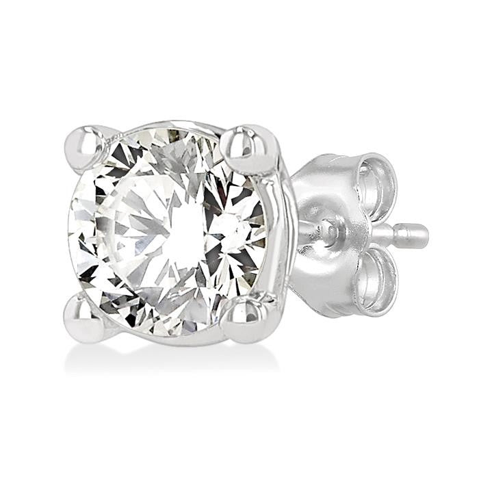 1/3 Ctw Round Cut Diamond Stud Earrings in 14K White Gold