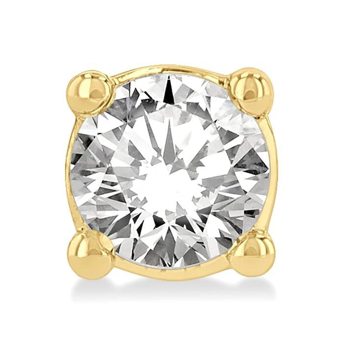 1/3 Ctw Round Cut Diamond Stud Earrings in 14K Yellow Gold