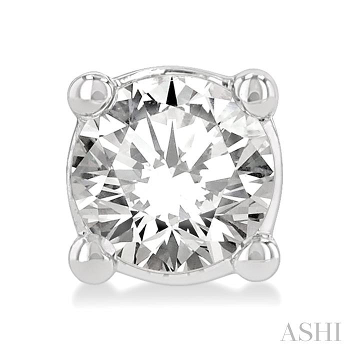 1/3 Ctw Round Cut Diamond Stud Earrings in 14K White Gold