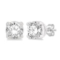 1/4 Ctw Round Cut Diamond Stud Earrings in 14K White Gold