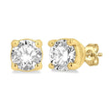 1/4 Ctw Round Cut Diamond Stud Earrings in 14K Yellow Gold