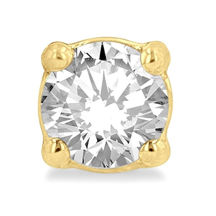 1/4 Ctw Round Cut Diamond Stud Earrings in 14K Yellow Gold