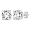 1/5 Ctw Round Cut Diamond Stud Earrings in 14K White Gold