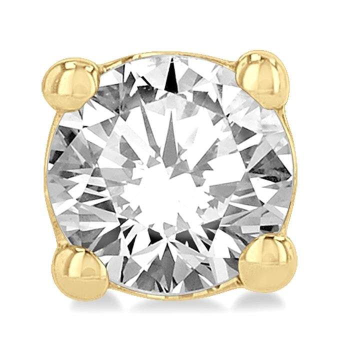 1/5 Ctw Round Cut Diamond Stud Earrings in 14K Yellow Gold