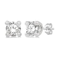 1/10 Ctw Round Cut Diamond Stud Earrings in 14K White Gold