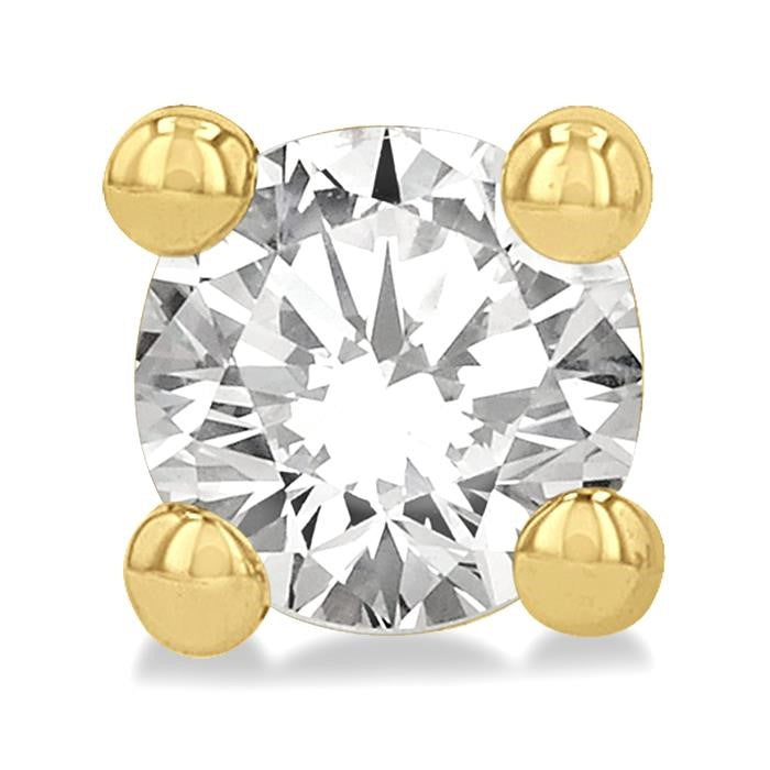 1/10 Ctw Round Cut Diamond Stud Earrings in 14K Yellow Gold