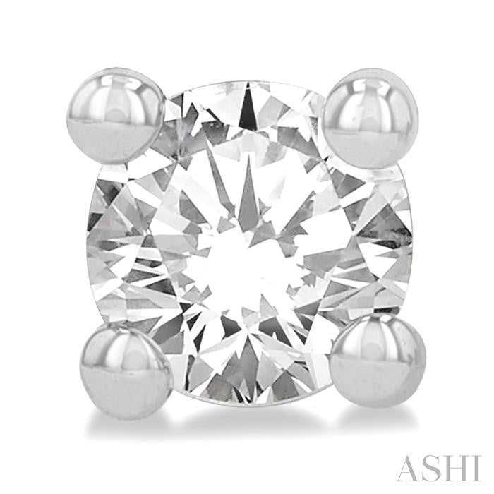 1/20 Ctw Round Cut Diamond Stud Earrings in 14K White Gold
