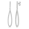 ThLinZen 14K White Gold Diamond Fashion Earrings
