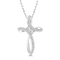 Cross 2 Stone Diamond Fashion Pendant