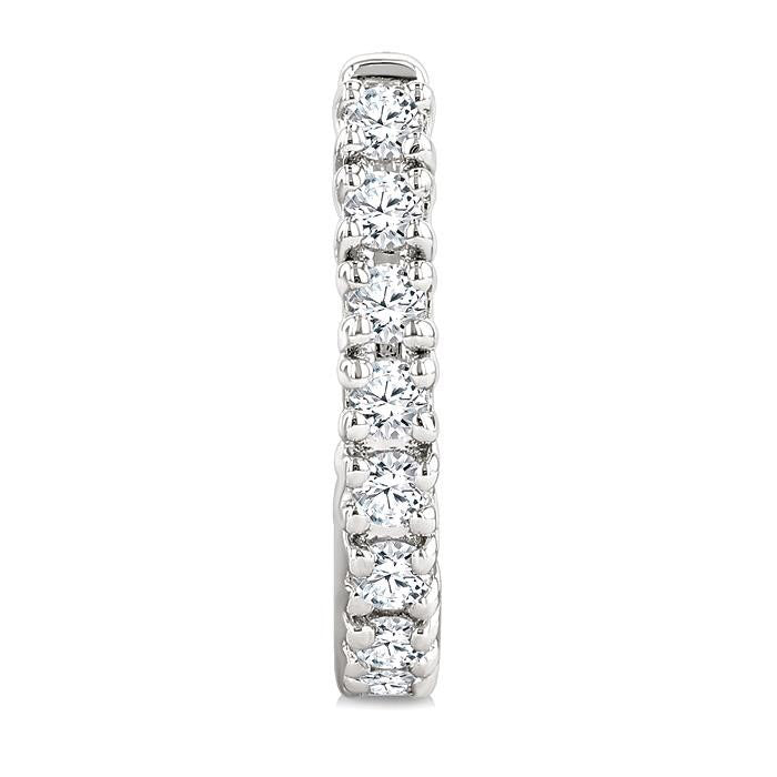 Petite Diamond Half Hoop Earrings