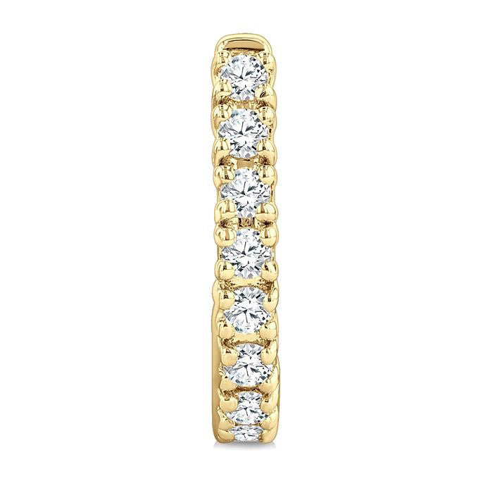 Petite Diamond Half Hoop Earrings