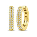 1/6 Ctw Round Cut Diamond Huggie Petite Cuff Earrings in 10K Yellow Gold