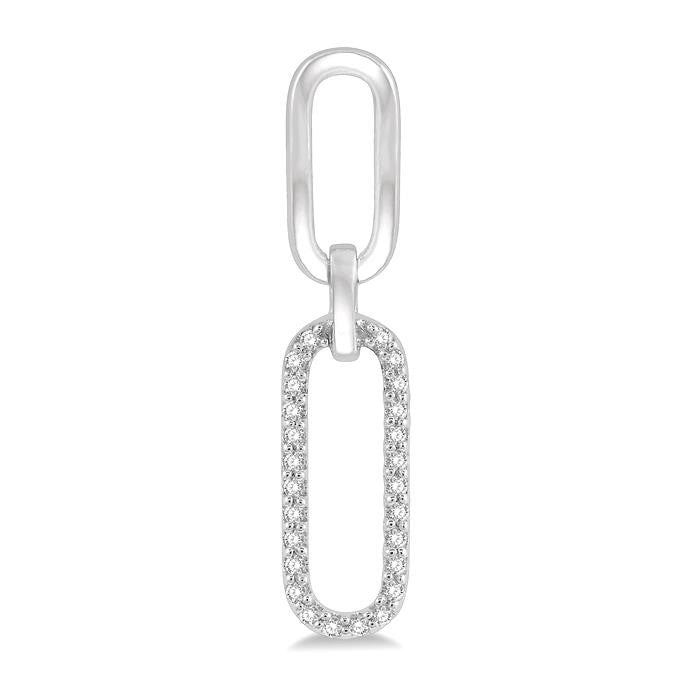 LoValTh 14K White Gold Diamond Earrings