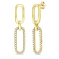 Paper Clip Diamond Earrings