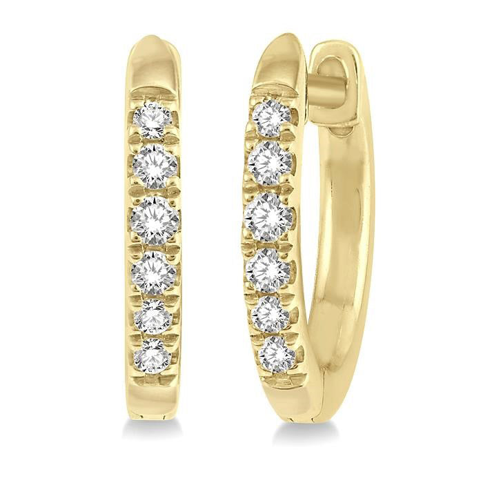 Diamond Petite Huggie Earrings