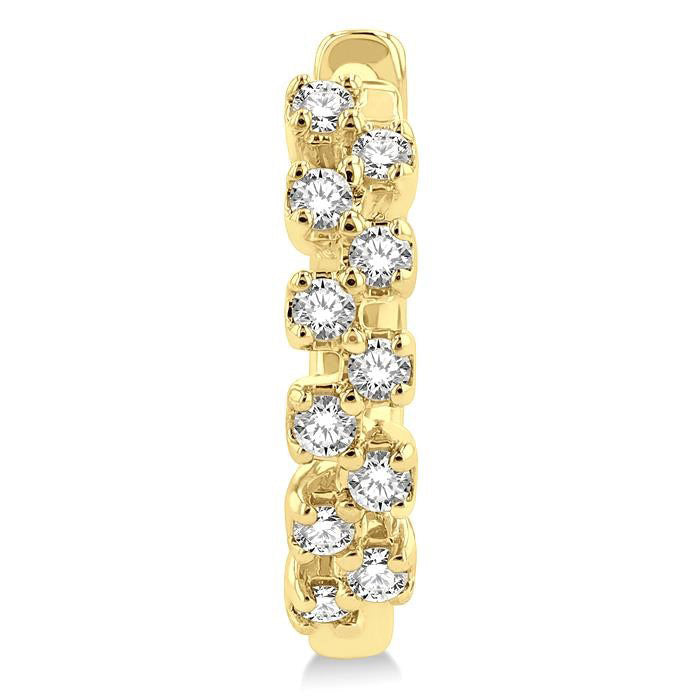 Petite Diamond Huggie Fashion Earrings