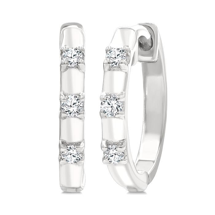 Petite Diamond Huggie Fashion Earrings