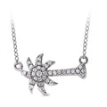 Diamond Sideways Palm Tree Pendant
