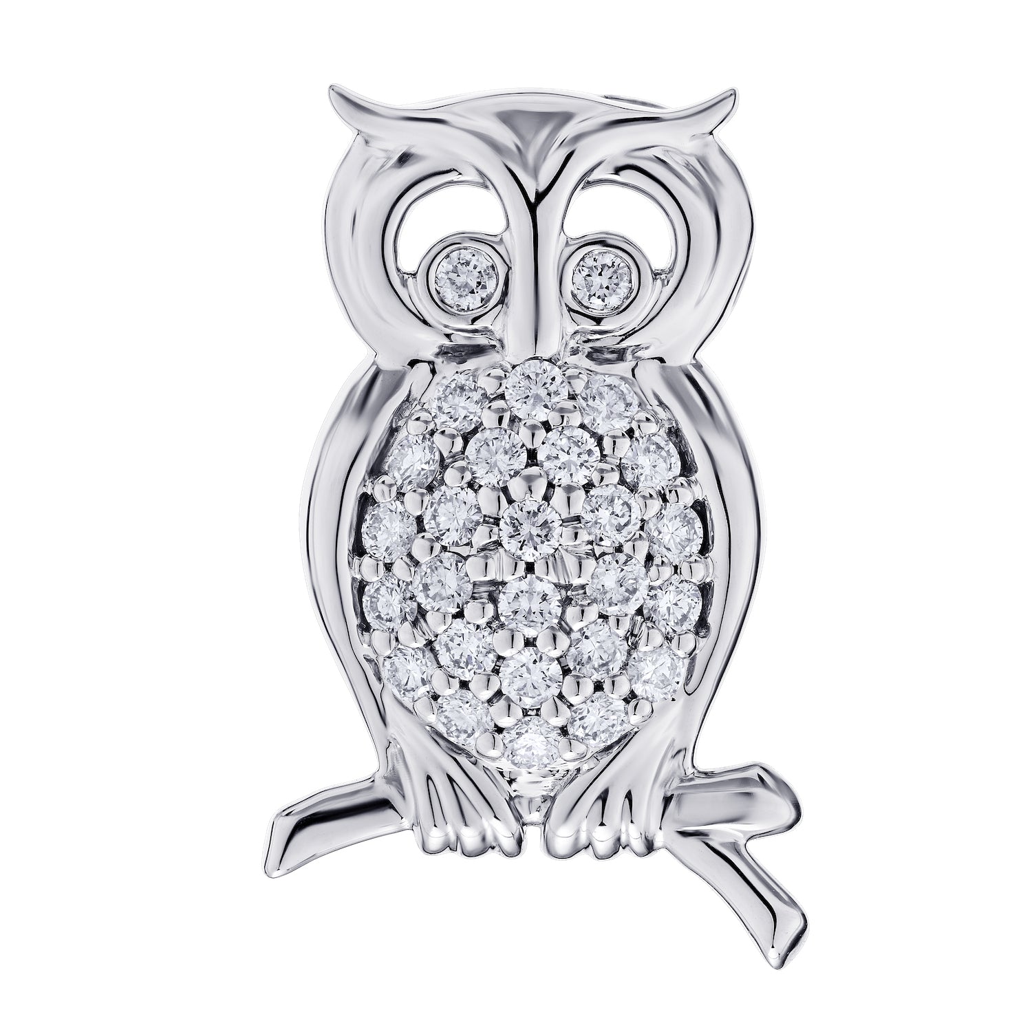 Diamond Owl Pendant