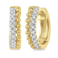 Diamond Bead Petite Huggie Earrings