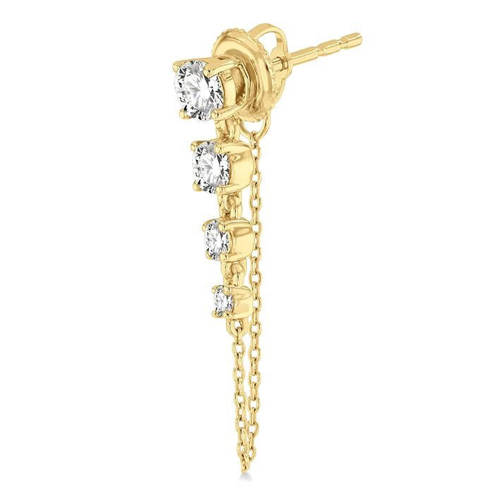 Journey Diamond Chain Earrings