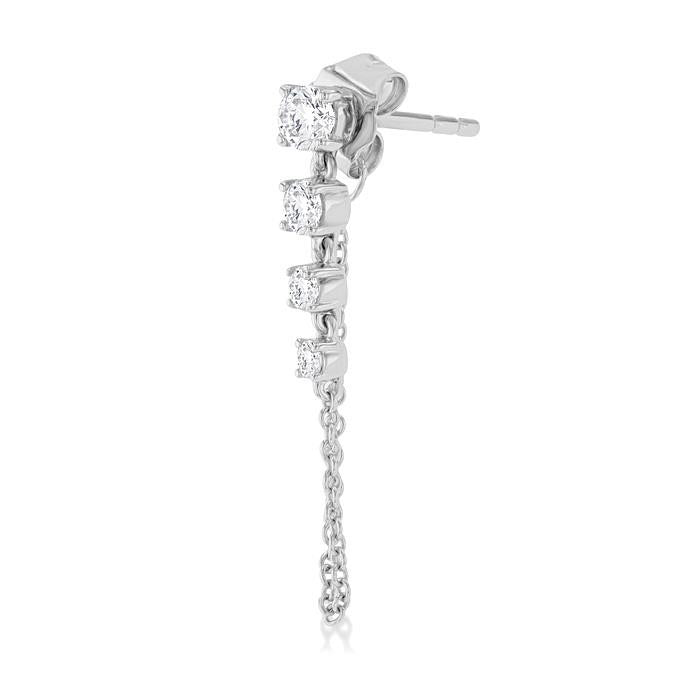 Journey Diamond Chain Earrings
