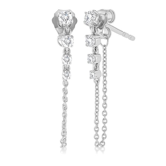 Journey Diamond Chain Earrings