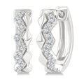 Geometric Petite Diamond Huggie Fashion Earrings