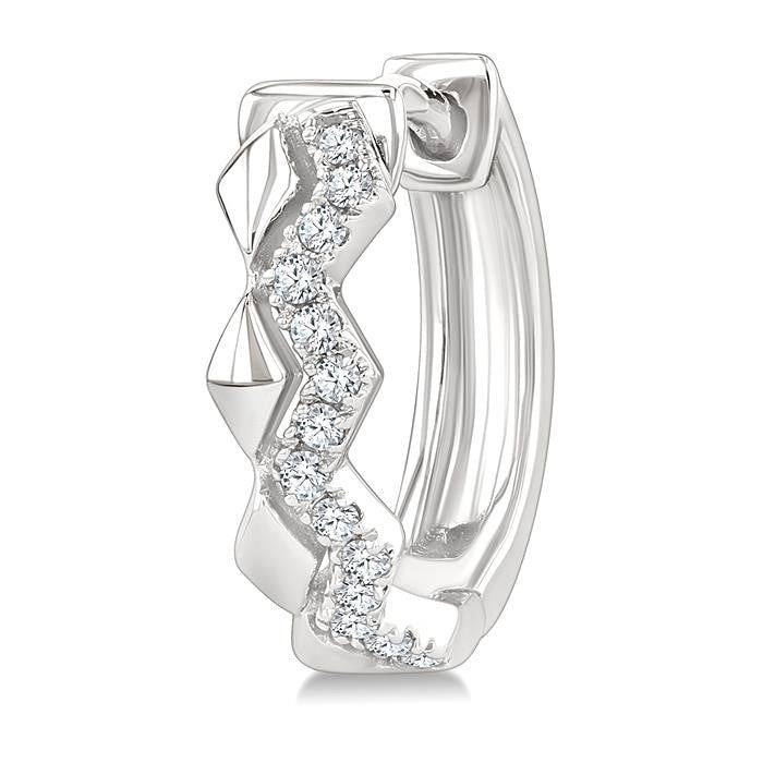 Geometric Petite Diamond Huggie Fashion Earrings