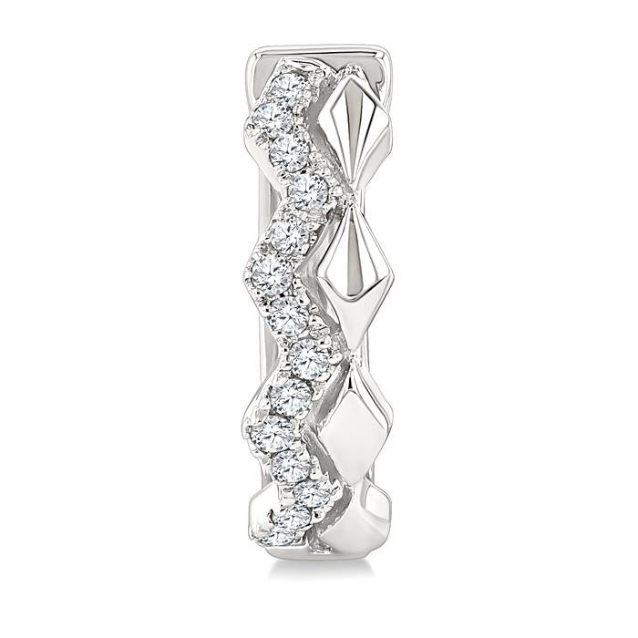 Geometric Petite Diamond Huggie Fashion Earrings