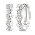 Geometric Petite Diamond Huggie Fashion Earrings