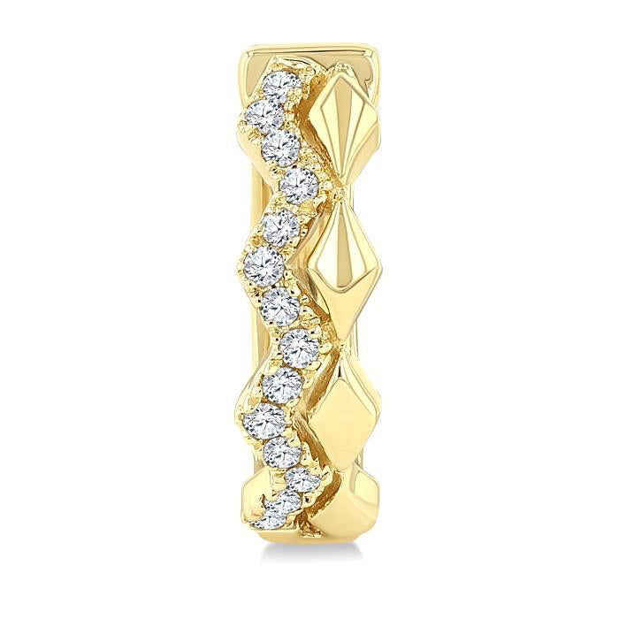Geometric Petite Diamond Huggie Fashion Earrings
