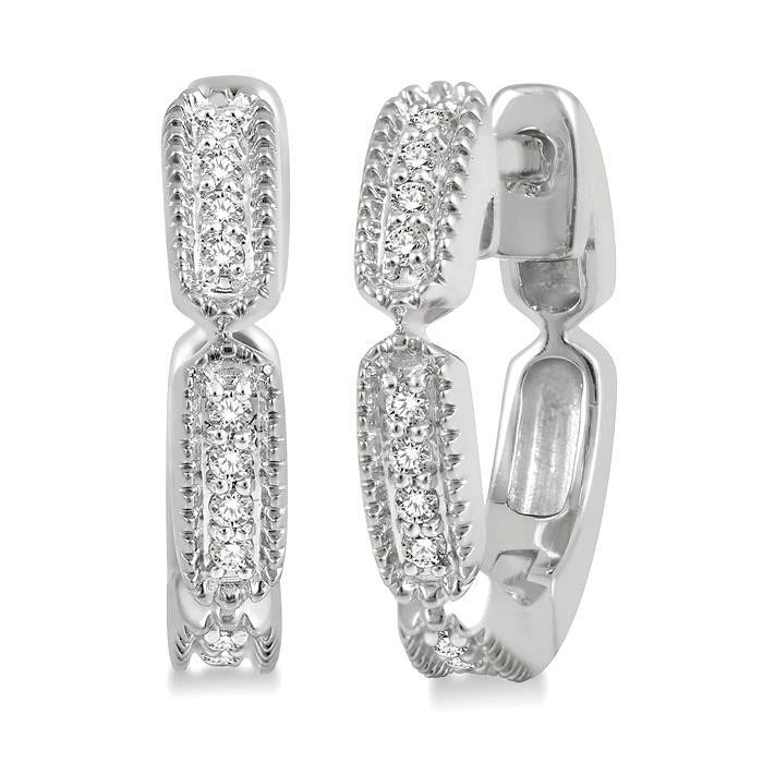 Diamond Petite Huggie Fashion Earrings