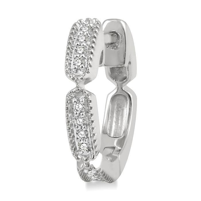 Diamond Petite Huggie Fashion Earrings