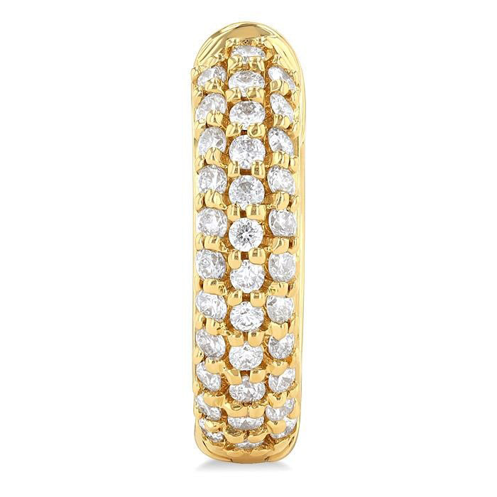 Pave-Set Diamond Huggie Earrings