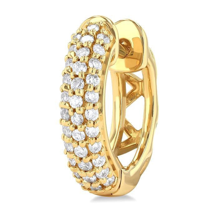 Pave-Set Diamond Huggie Earrings