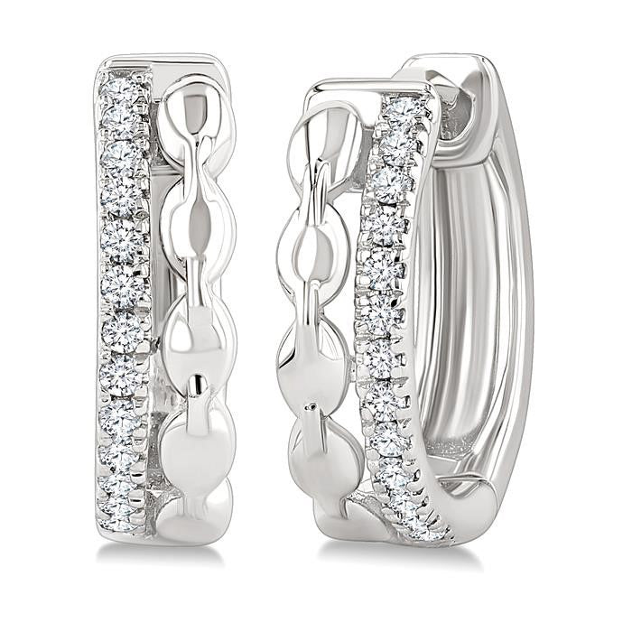 Petite Diamond Huggie Fashion Earrings